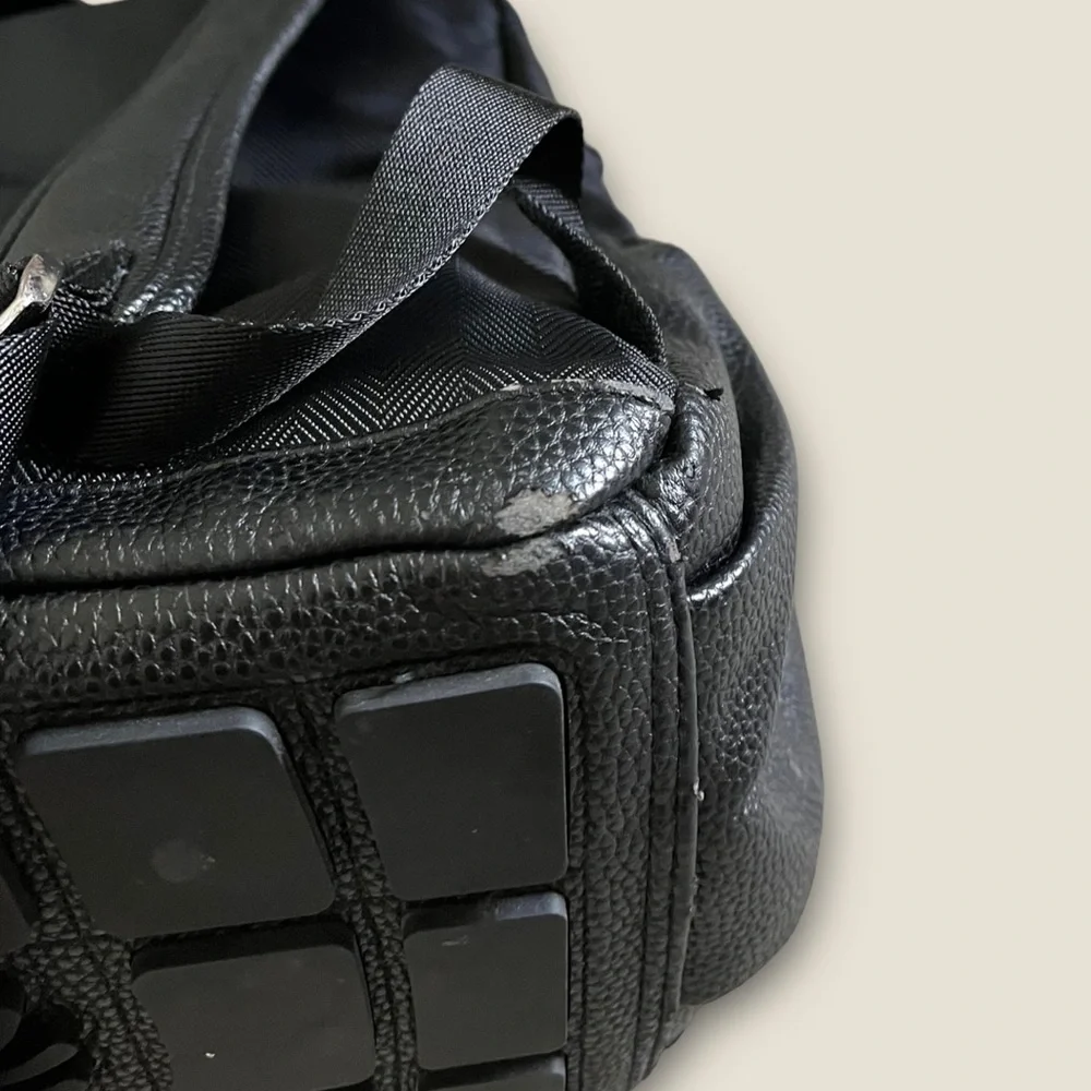 Itzy Ritzy Leather‎ Large Diaper Backpack Bag Travel Black 15